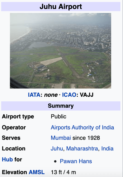 What is the first airport in India?
